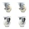 Service Caster 4 Inch Nylon Wheel Swivel Top Plate Caster Set with 2 Brakes 2 Rigid SCC SCC-20S414-NYS-TLB-2-R-2 - alternate 1